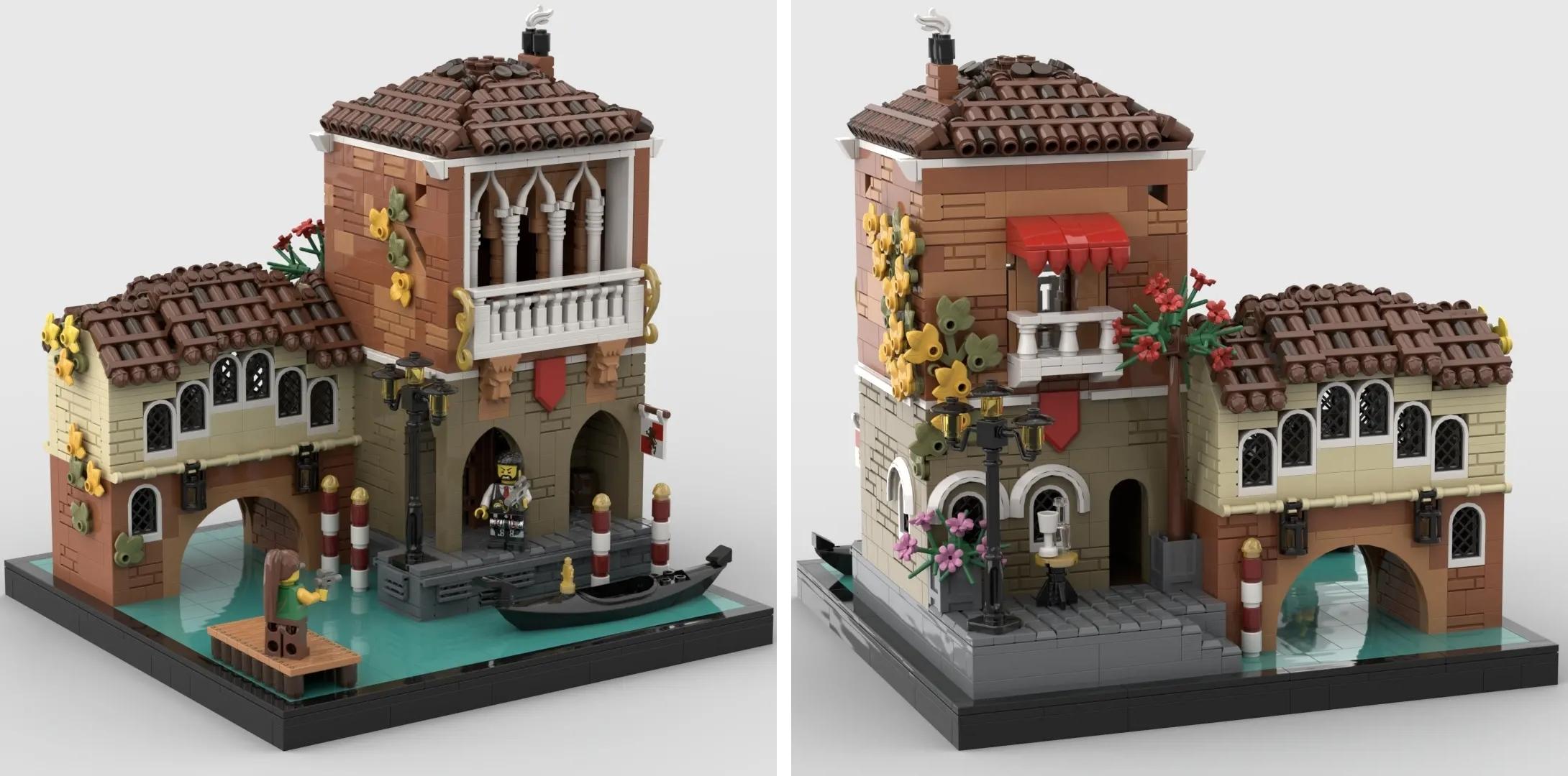 Tomb Raider level sets (Venice) made with LEGO Bricklink Studio.