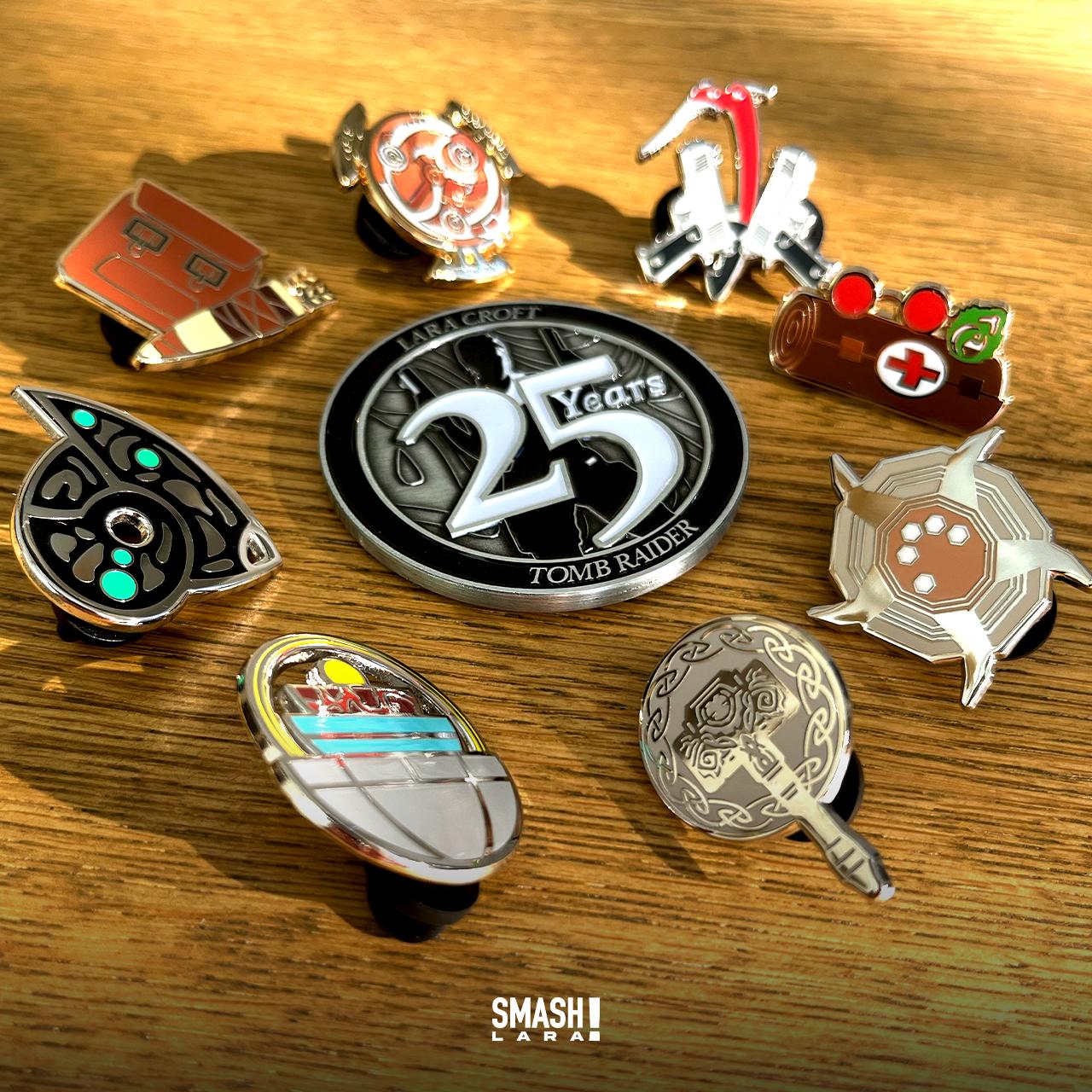 #TR25 pin pack showcasing various pins and a medallion