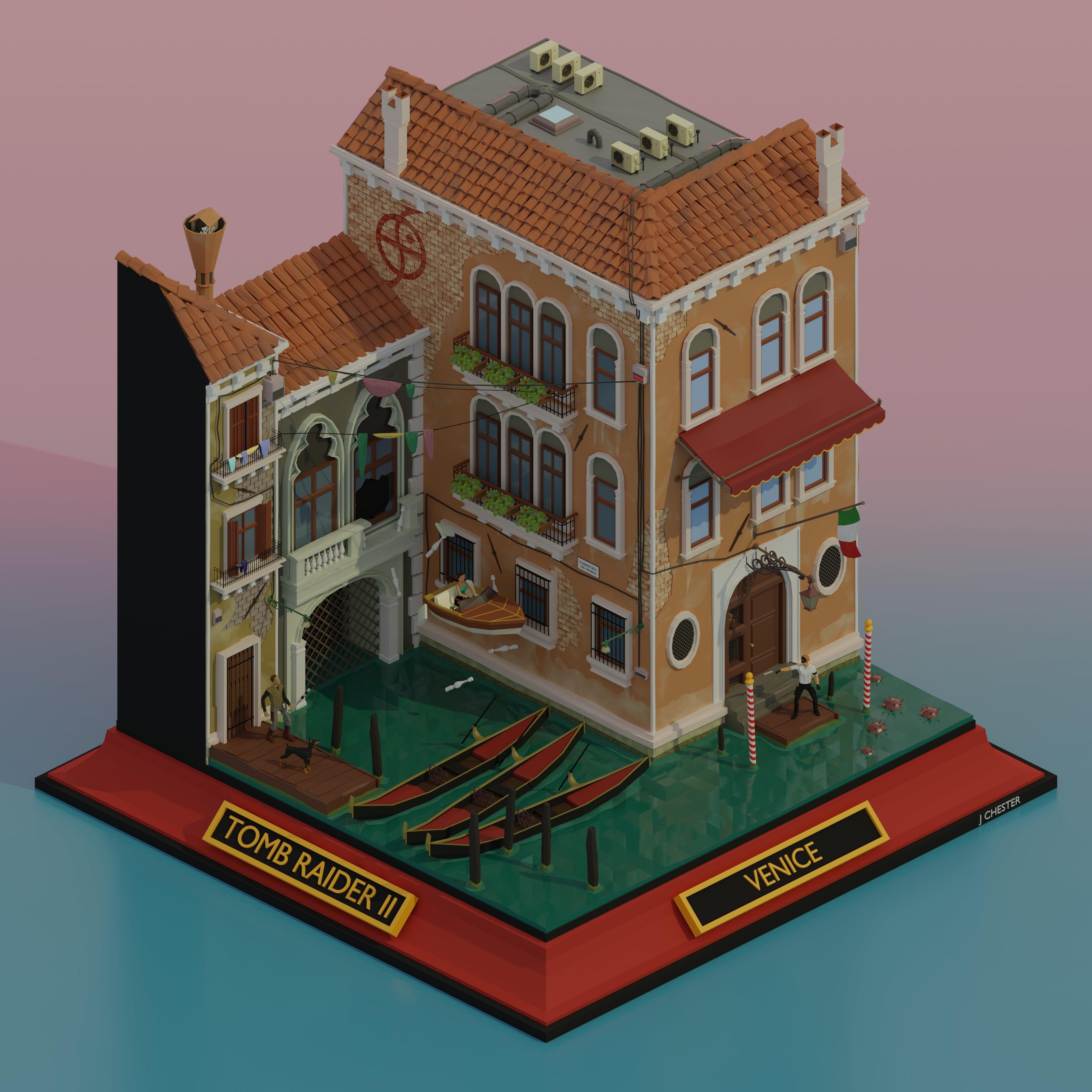 ‘Reimagined Low Poly diorama’ level series by Jason Chester - TR2 - Venice