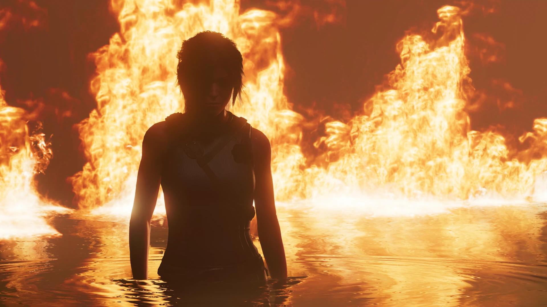 Lara Emerges from the Burning Water