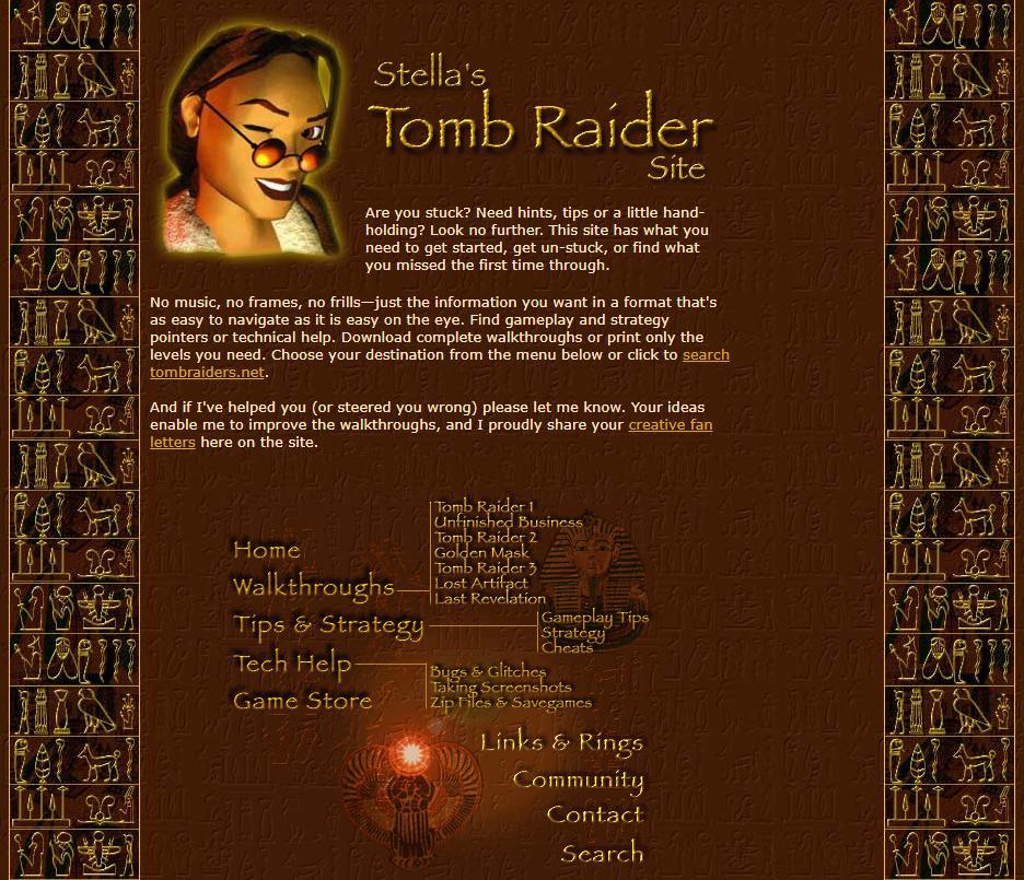 Stella's Website in 1999