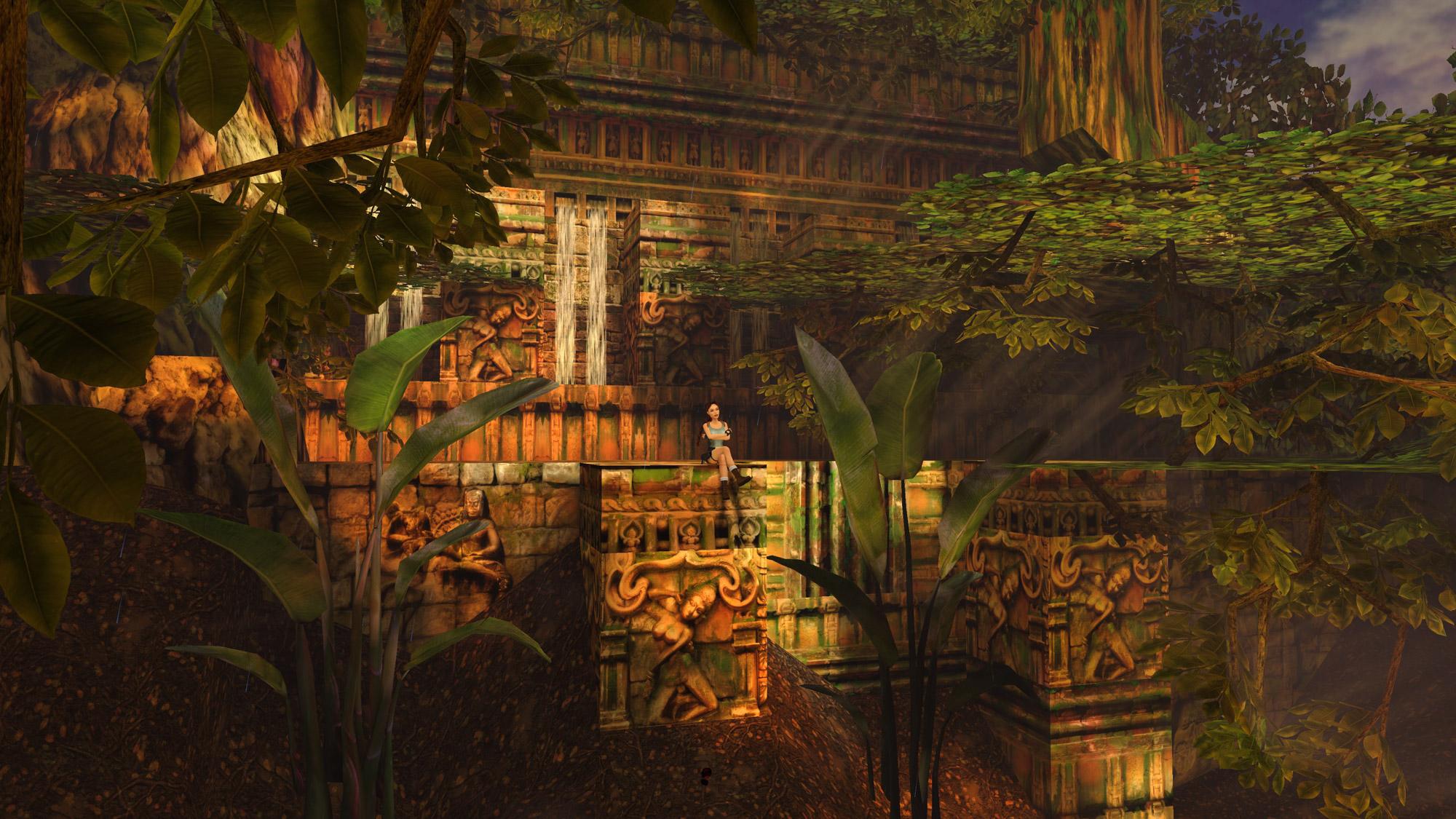 Lara Croft admiring the view in an Indian Jungle.