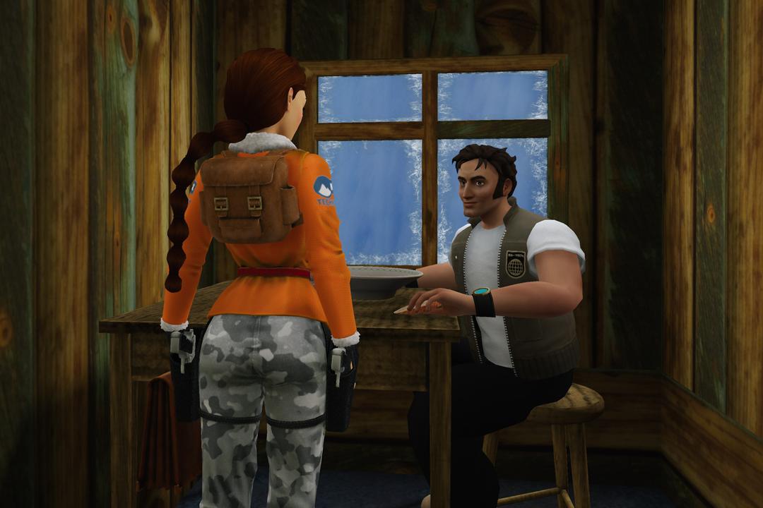 Lara meeting with Willard to deliver the meteorite artefacts.