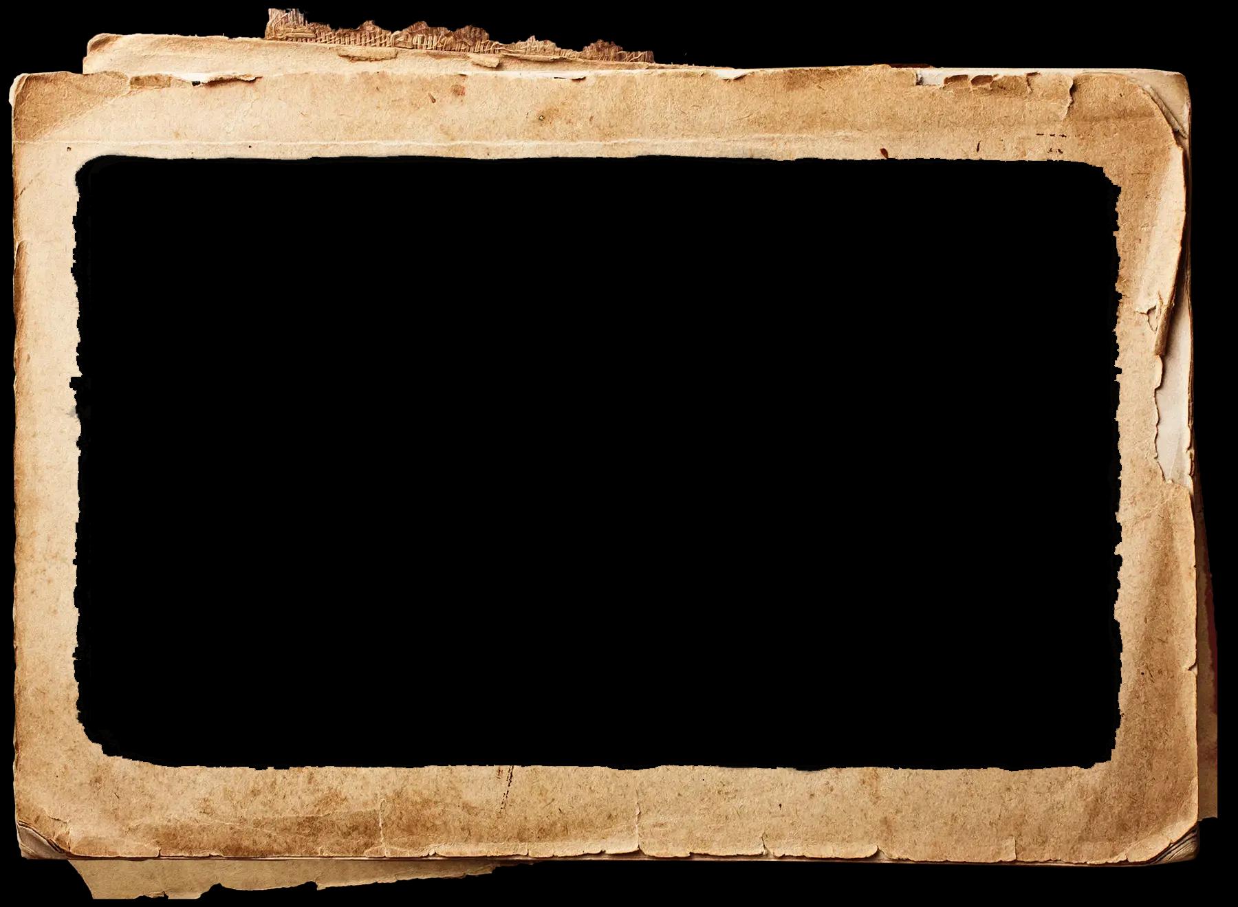 A paper frame around the image