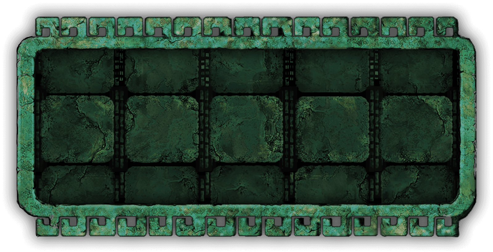 A puzzle frame made of jade