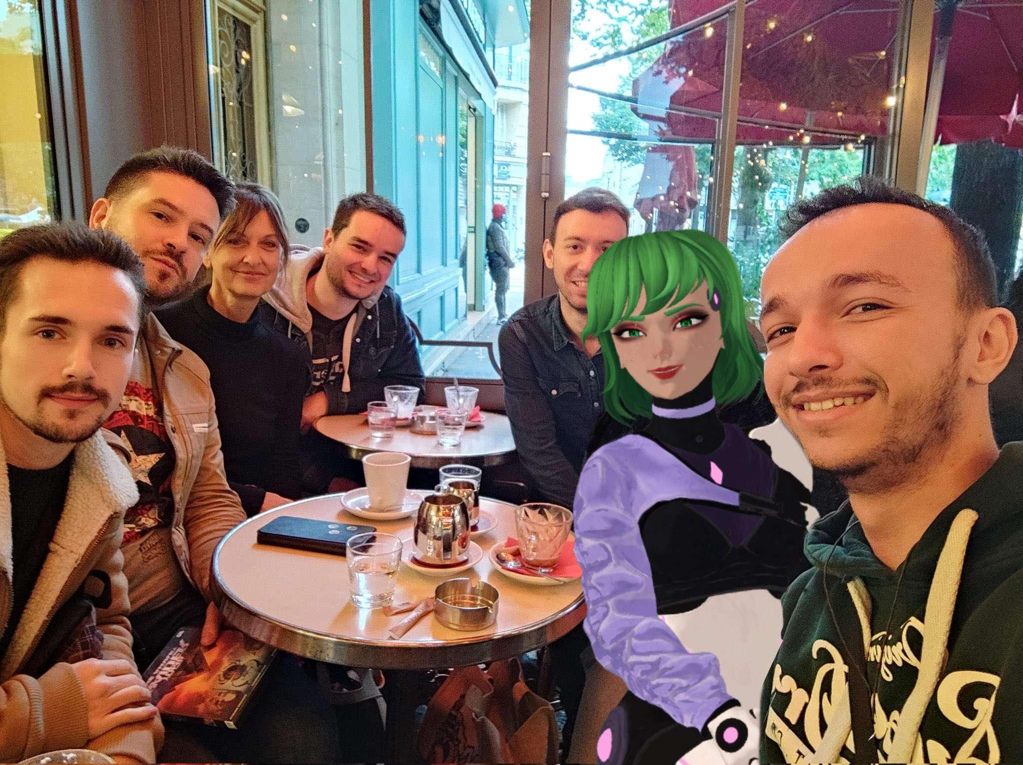 Hedi - Françoise in Paris with fans