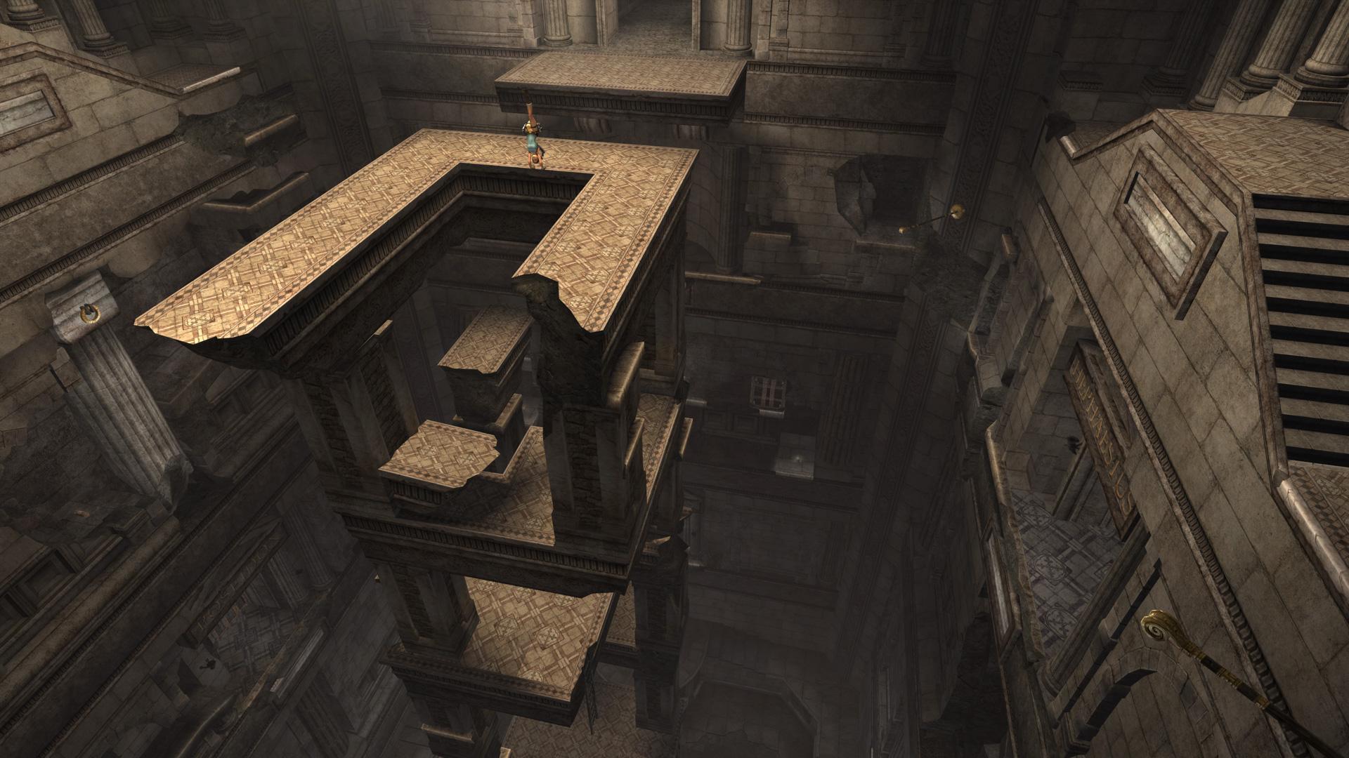 Screenshot of Lara Croft exploring St. Francis' Folly in Tomb Raider: Anniversary