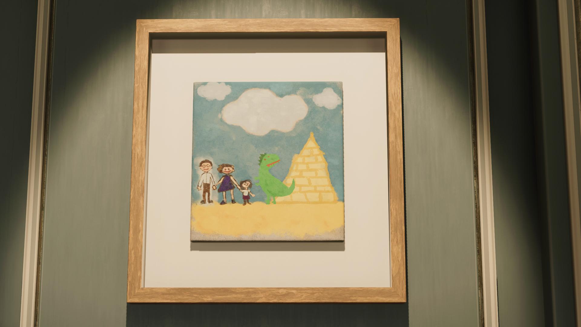 Painting of a T-Rex from Shadow of the Tomb Raider