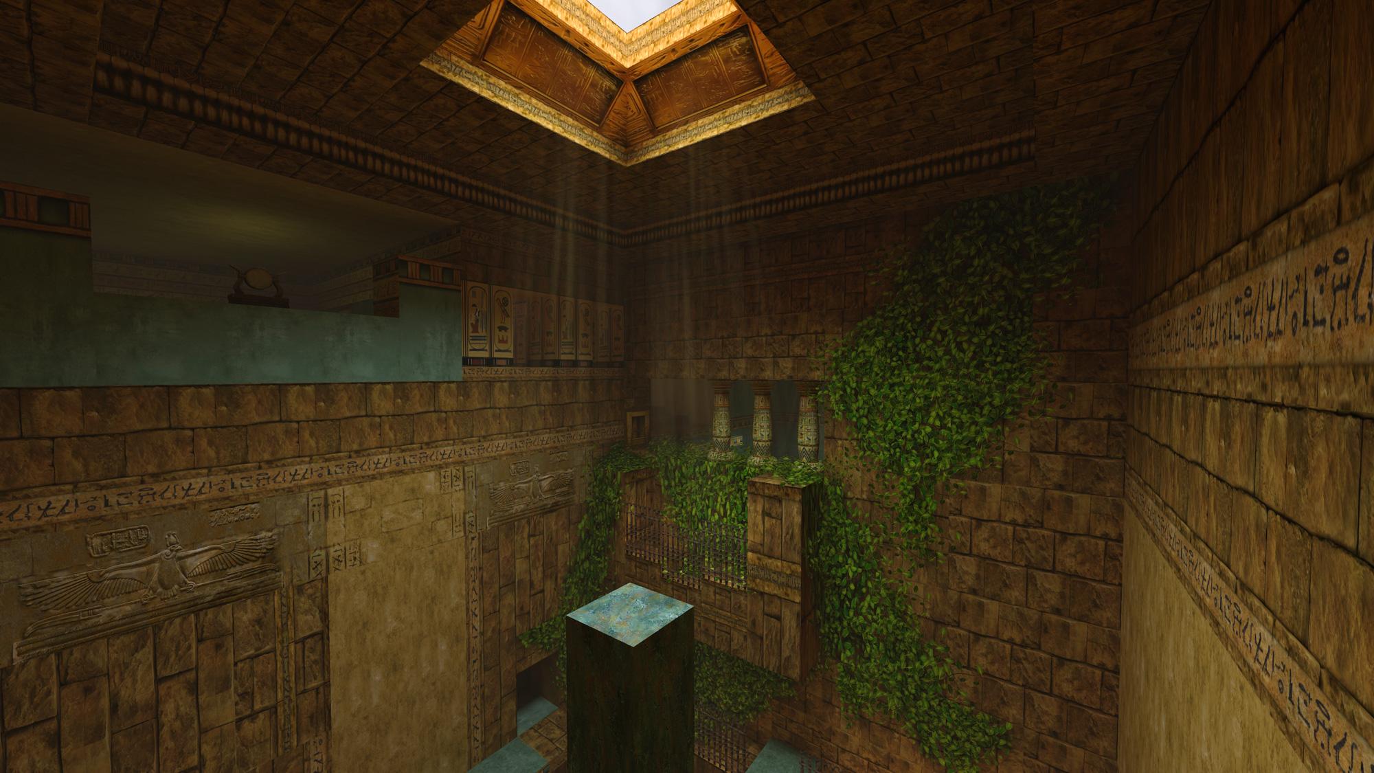 Level Obelisk of Khamoon showing the roof shining the light down on the obelisk