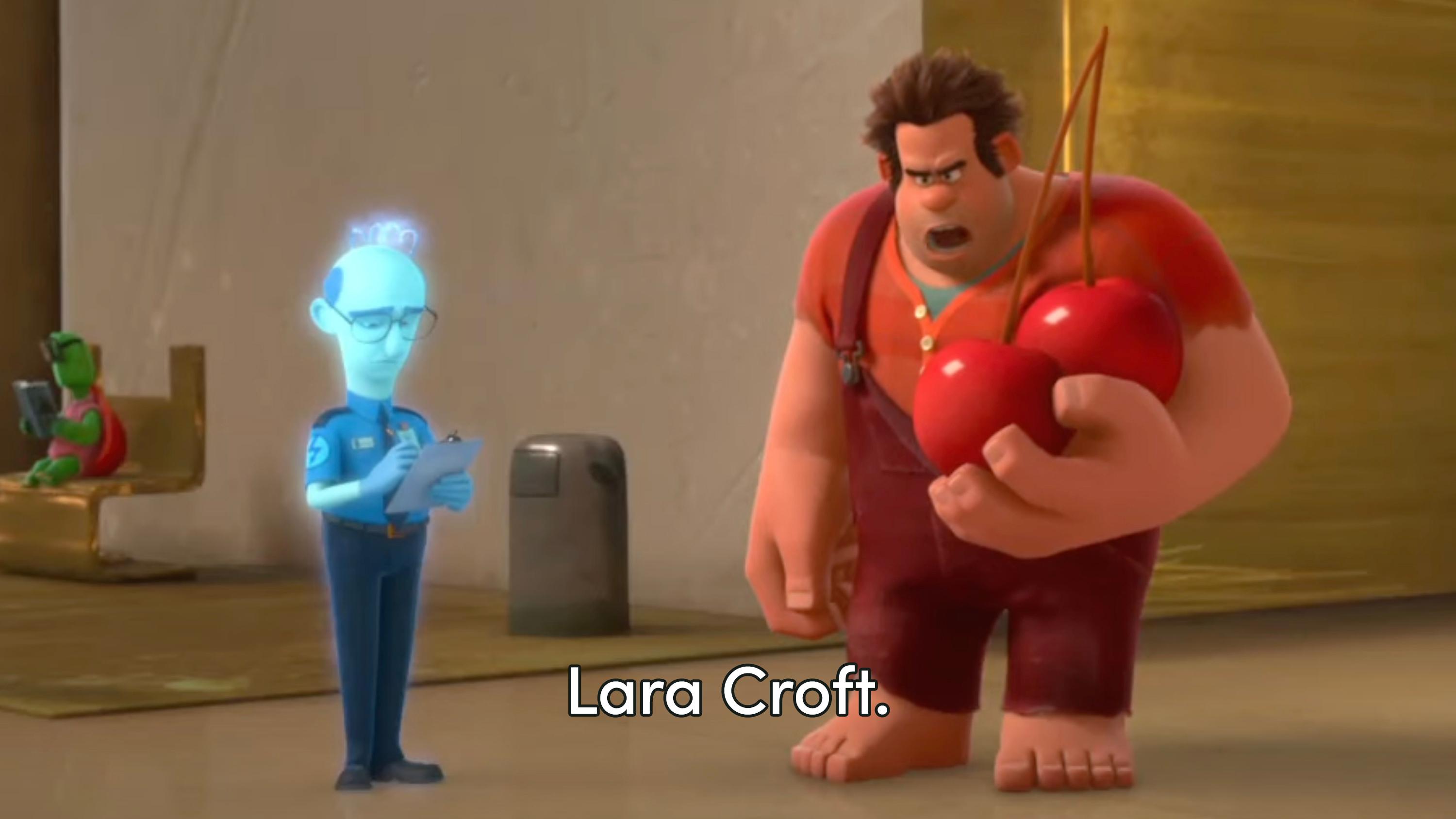 Tomb Raider - Lara Croft Cameo - Wreck it Ralph - Lara Croft Line