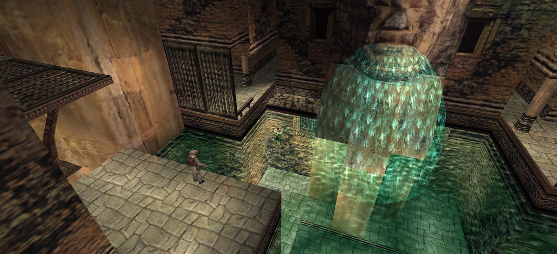 Wide shot of Professor Werner Von Croy on an exploration.