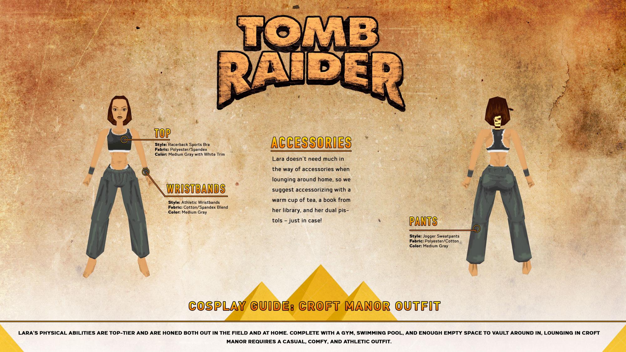 Lara TR1 Manor Cosplay Guide