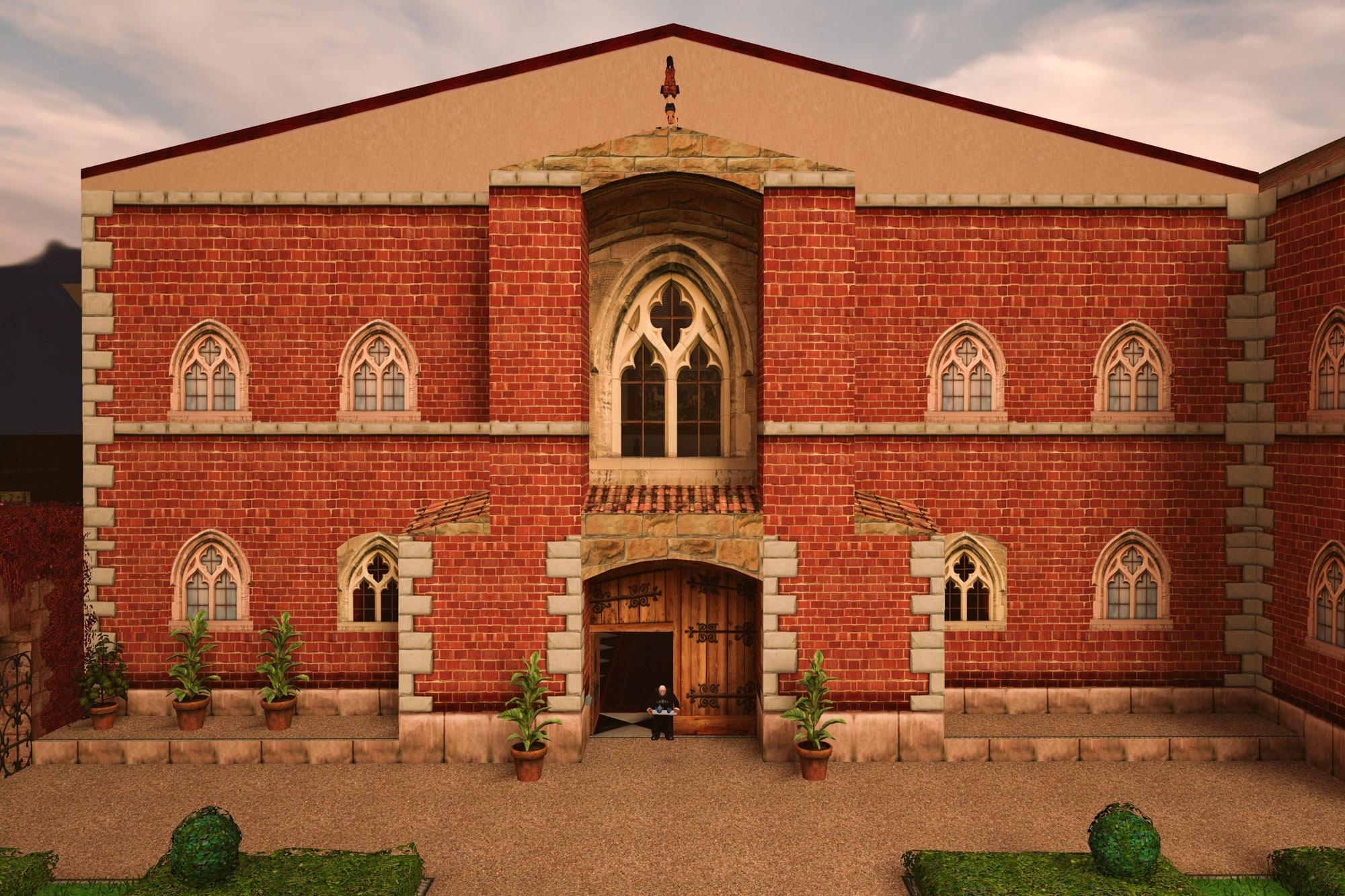 Lara doing a handstand on the top of Tomb Raider III's Croft Manor